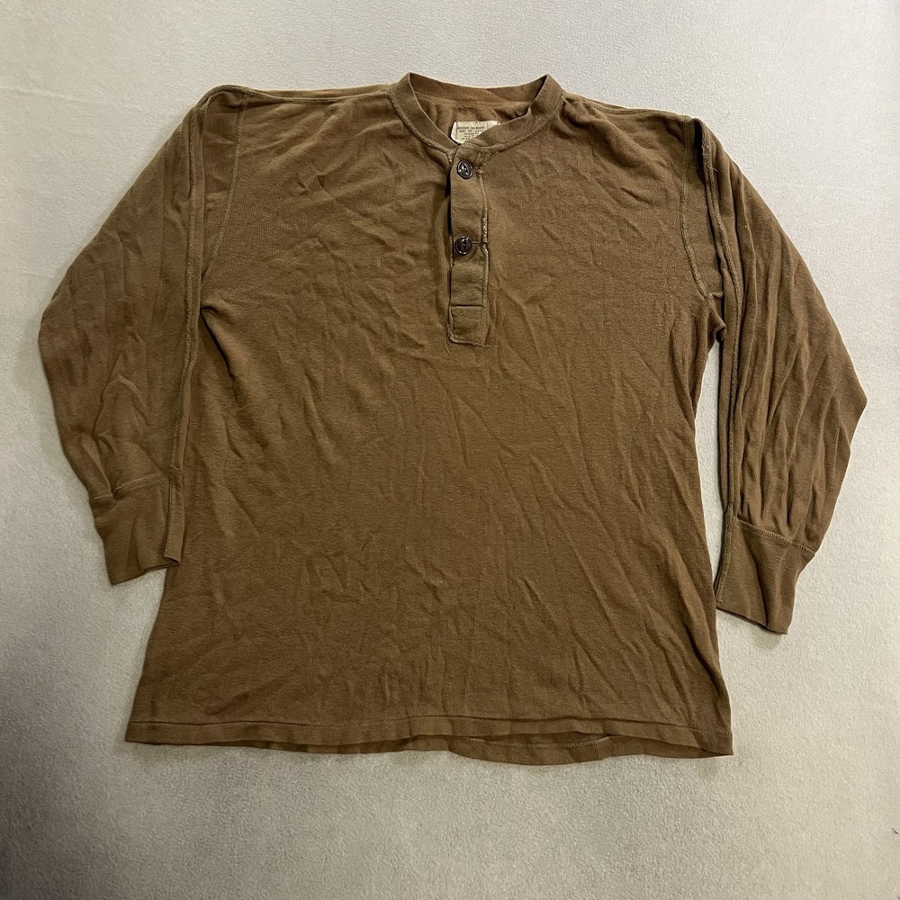 Vintage Military Henley Cold Weather Undershirt Type 1 Class 3 Men's Large
